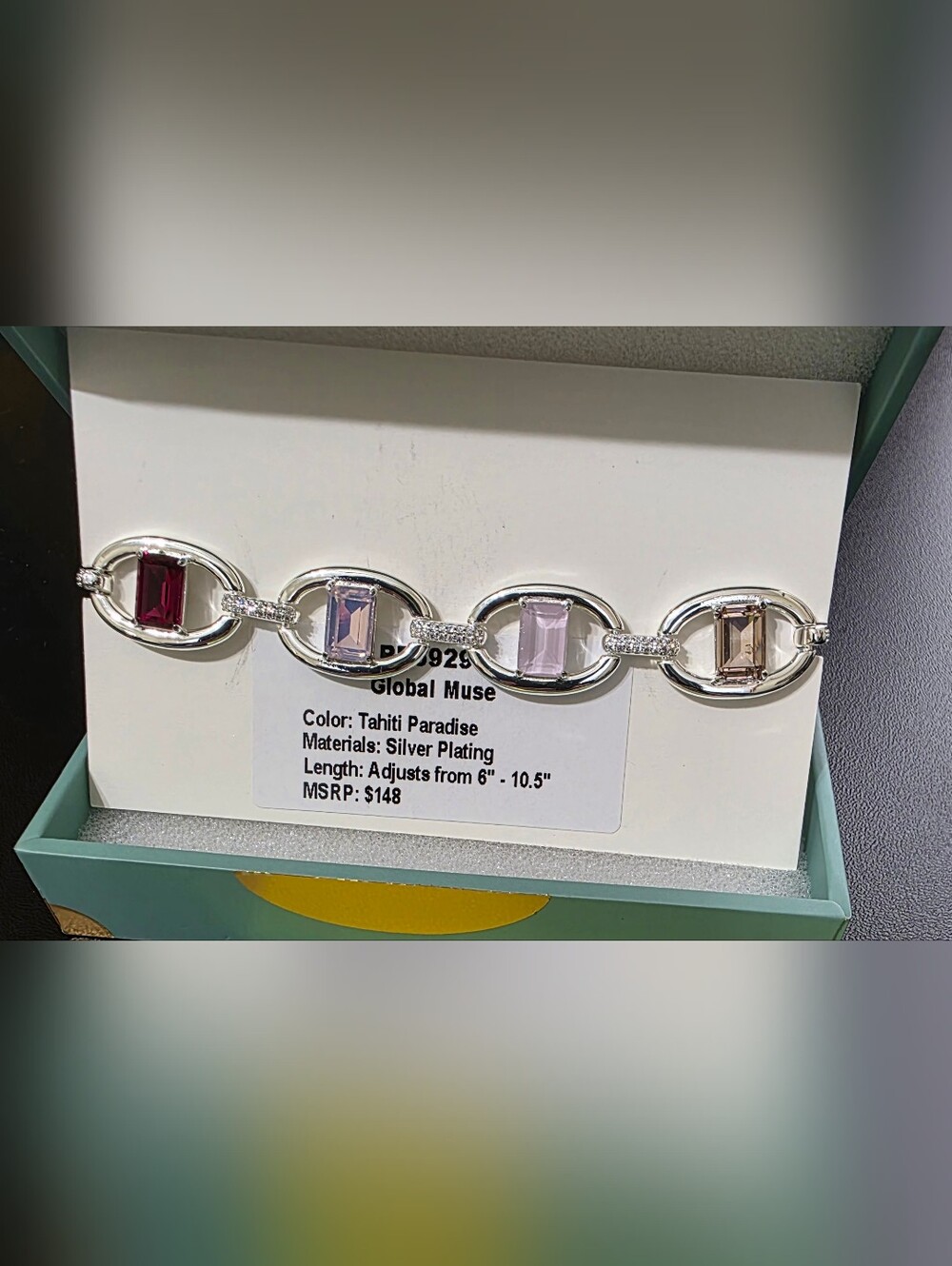 Tahiti Paradise Silver-Plated Jewel Candy Bracelet
